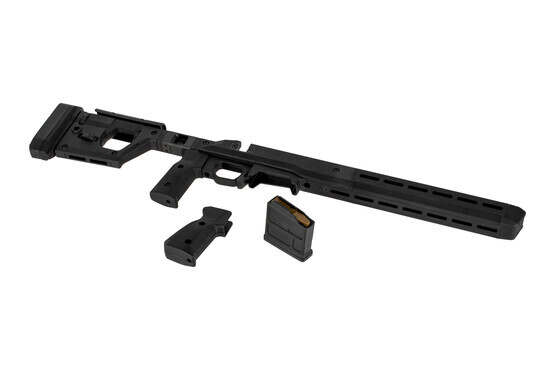 The Magpul short acton fixed stock Pro 700 chassis comes with an AICS compatible PMAG